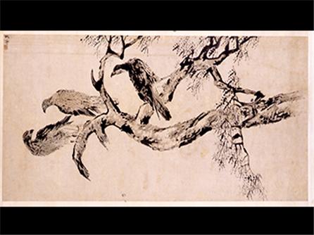  指画松鹰图  轴 清 高其佩（1660—1734年）