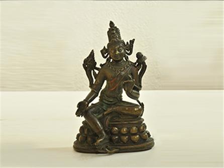 铜自在观音坐像 元（1206-1368年）