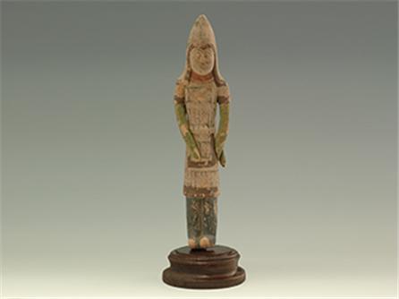  泥塑彩绘武士俑 唐（618年-907年）