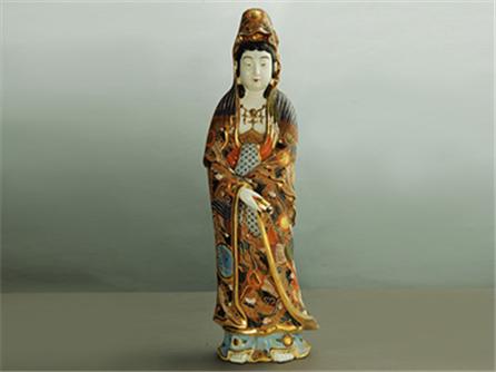 五彩描金观音立像 江户时代（17-19世纪）